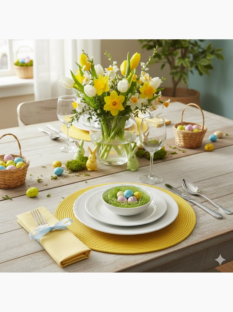 Set de table rond Design zebulon Jaune - Kiabi