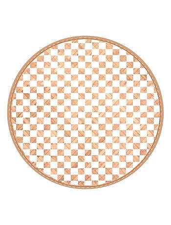 Set de table rond en feuilles de bambou tressées