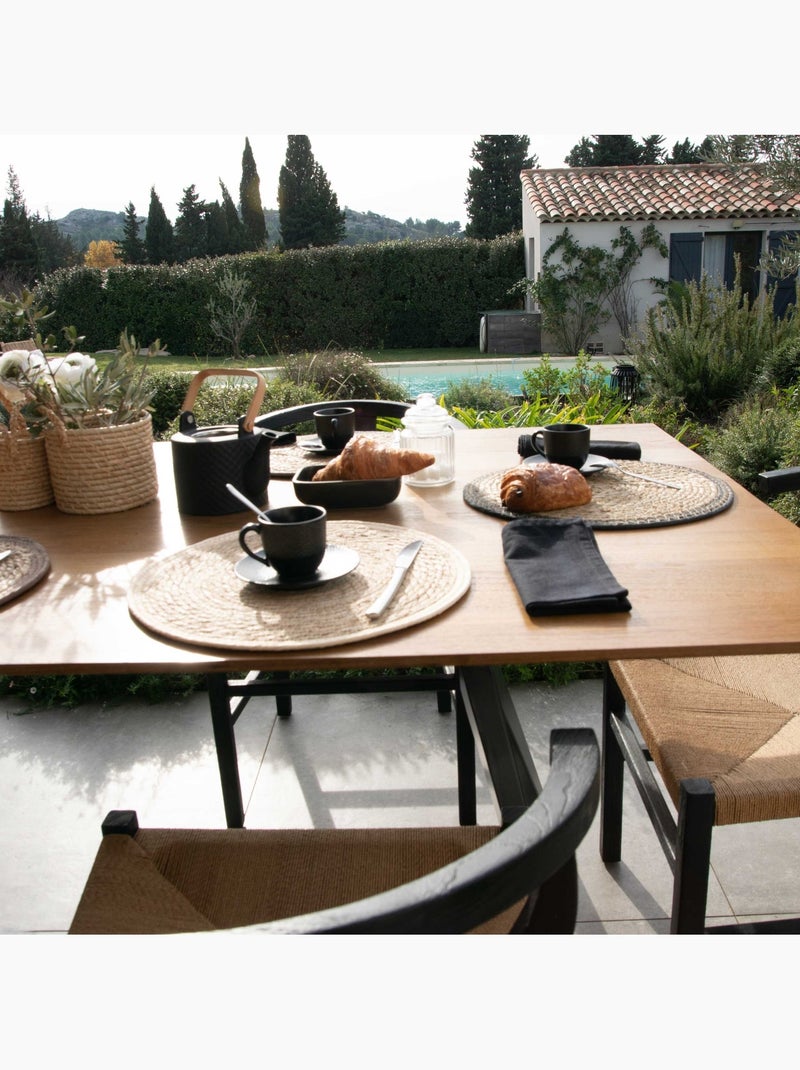 Set de table rond en jute rigide tressée Ecru - Kiabi