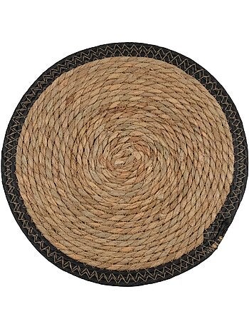 Set de table rond en jute rigide tressée