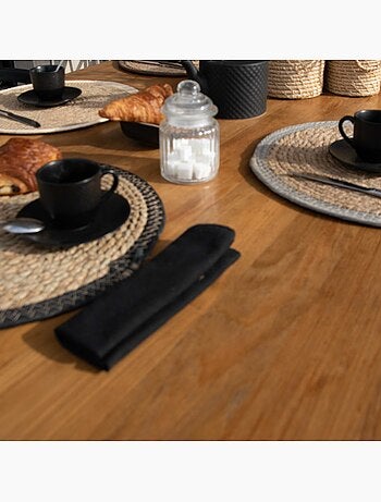 Set de table rond en jute rigide tressée