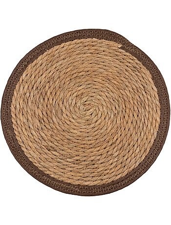 Set de table rond en jute rigide tressée