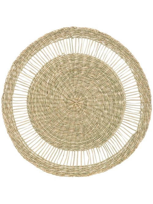 Set de table rond en roseau tressé - Diam 38 cm - Beige - Kiabi