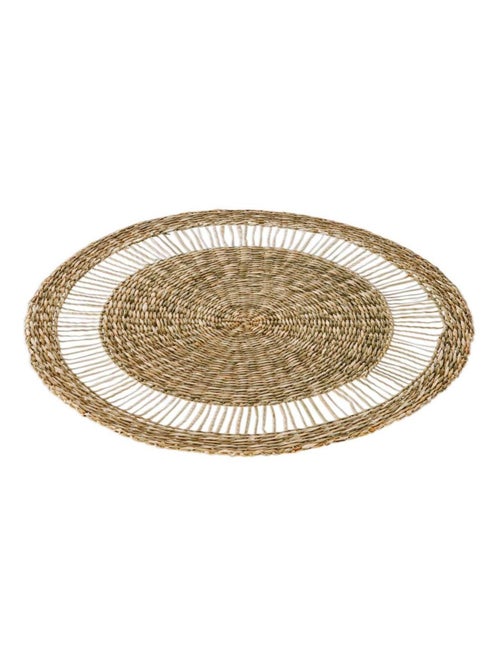 Set de table rond en roseau tressé - Diam 38 cm - Beige - Kiabi