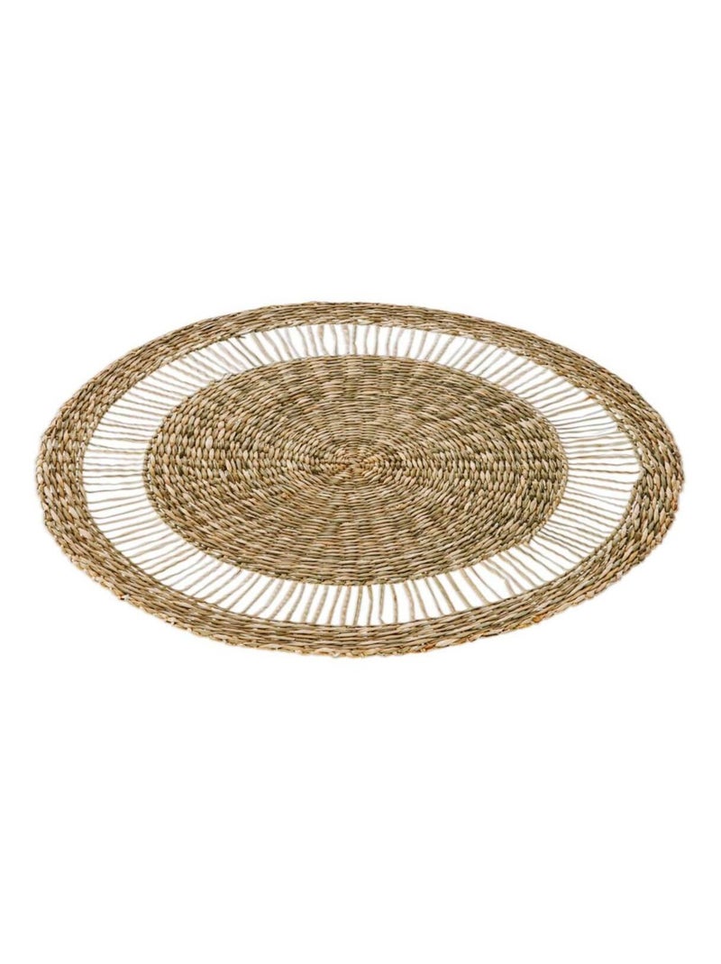 Set de table rond en roseau tressé - Diam 38 cm - Beige Beige - Kiabi