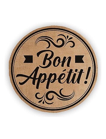 Set de table rond en toile de jute 38 cm