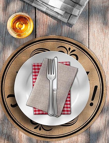 Set de table rond en toile de jute 38 cm