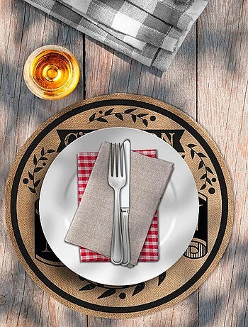 Set de table rond en toile de jute c'est bon c'est fait