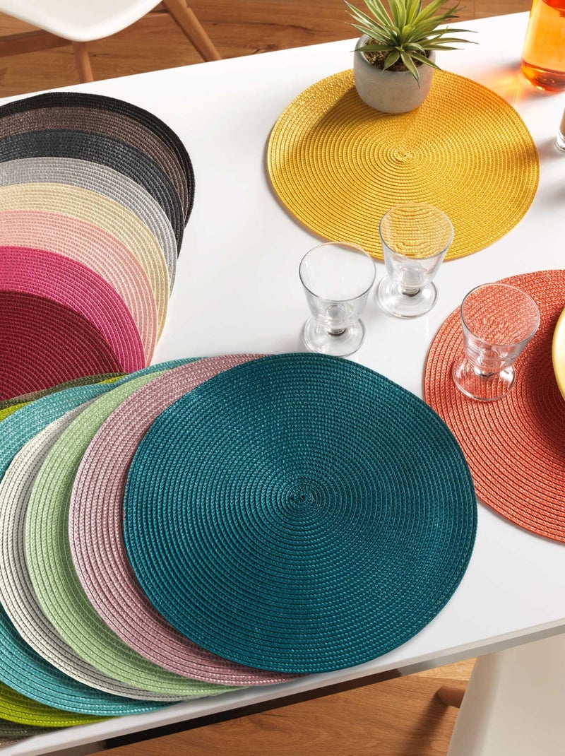 Set de table rond et coloré Vert d'eau - Kiabi