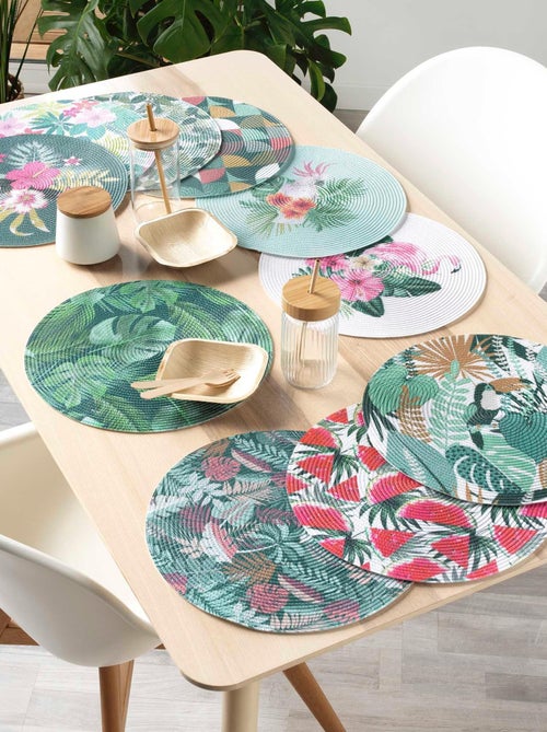 Set de table rond Flamant rose - Kiabi
