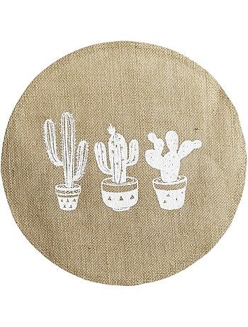 Set de table rond Jute Cactus