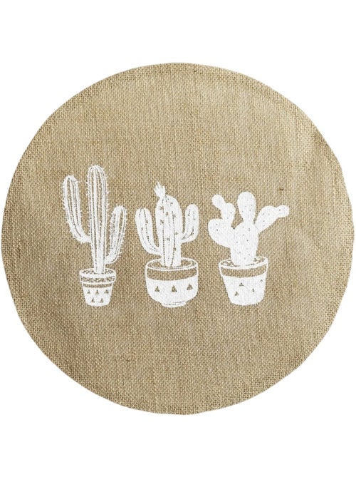 Set de table rond Jute Cactus - Kiabi