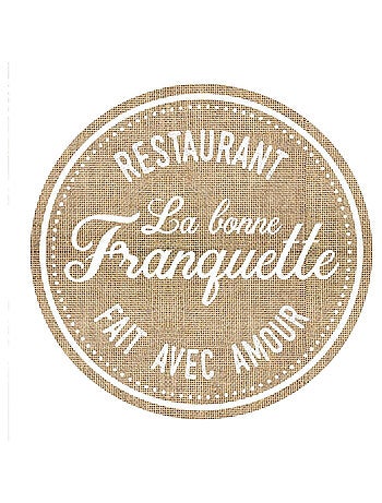 Set de table rond La Bonne Franquette en toile de jute