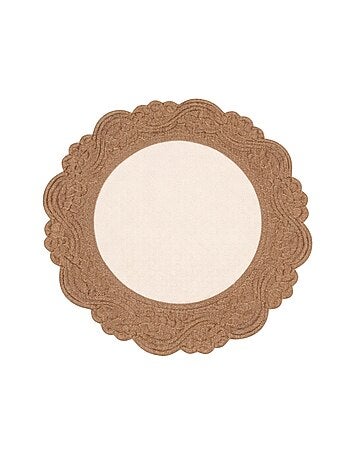 Set de table rond lavable matelassé coton