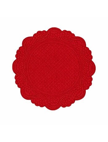 Set de table rond lavable matelassé coton
