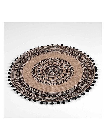 Set de table rond Renata noir