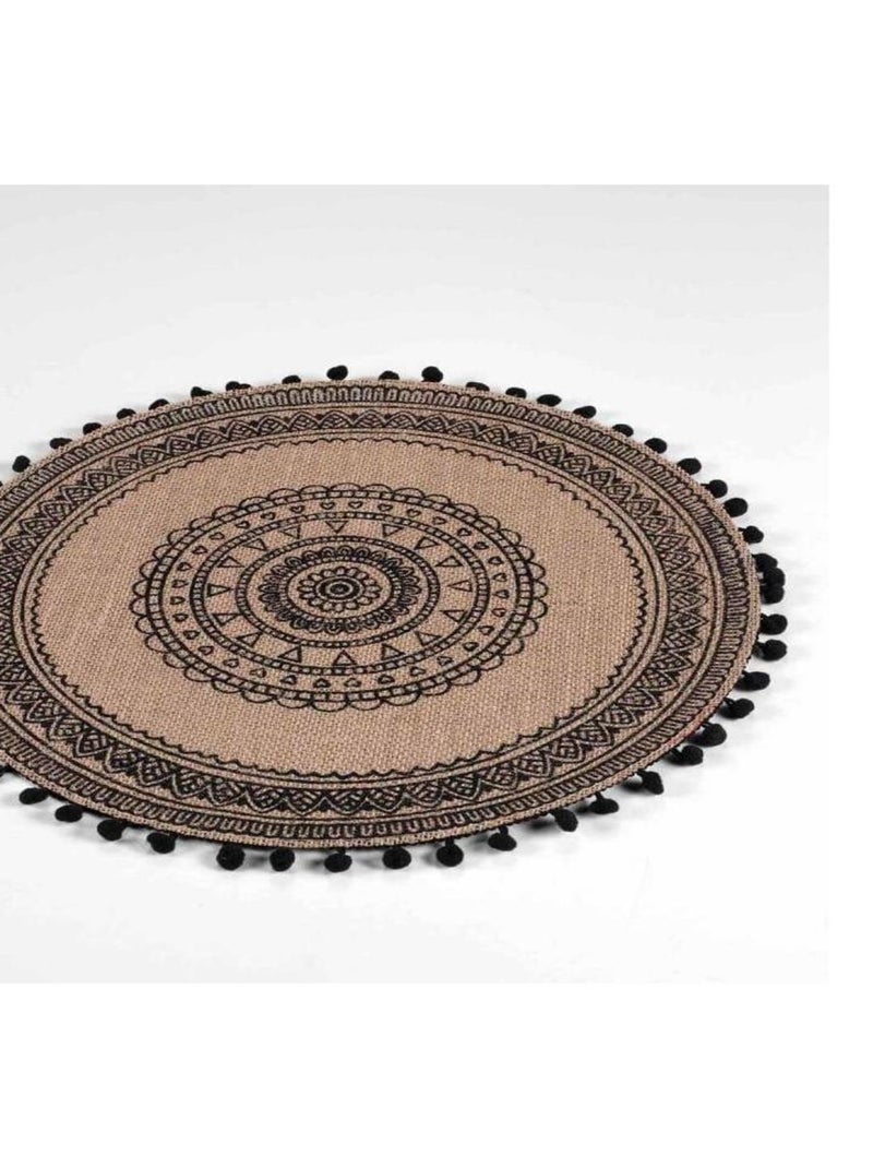 Set de table rond Renata noir Noir - Kiabi