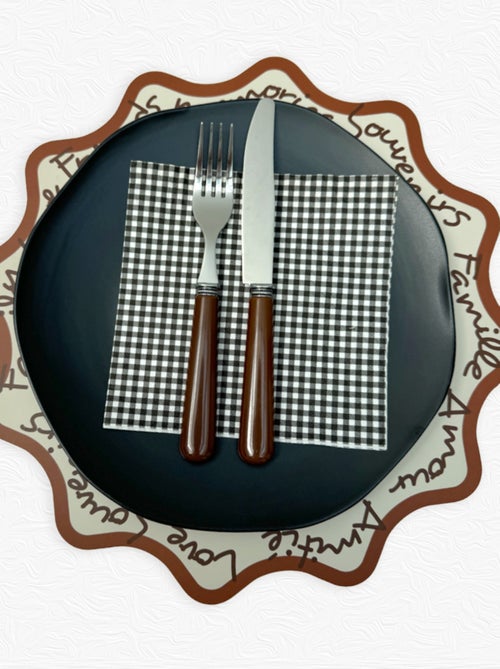 Set de table rond rigide avec écriture décorative - Kiabi Set de table rond rigide avec écriture décorative - Kiabi