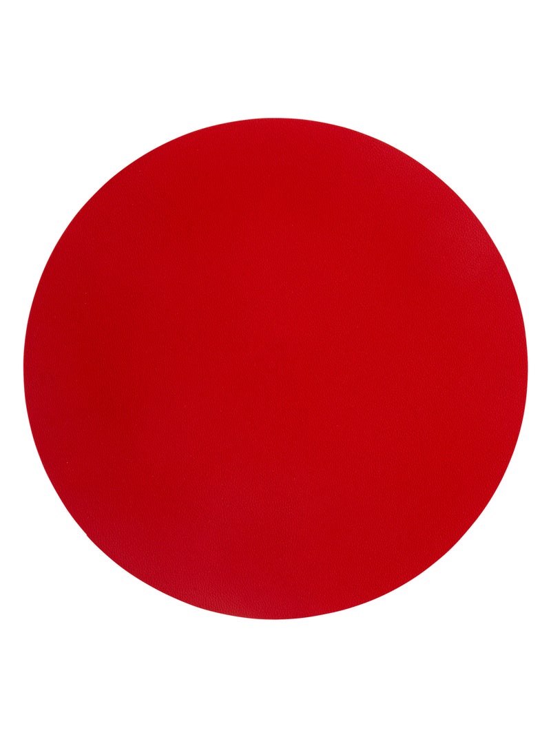 Set de table rond uni Rouge - Kiabi