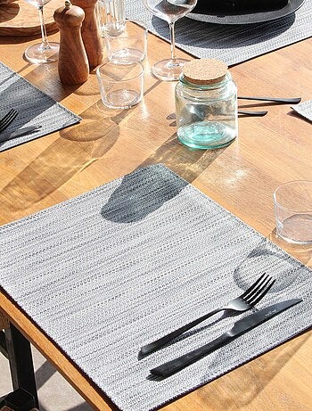 Set de table tissé - Effet métal