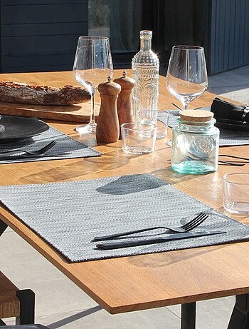 Set de table tissé - Effet métal