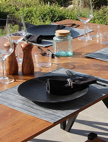 Set de table tissé - Effet métal