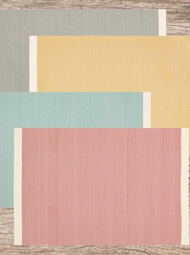 Set de table tissé avec liseré Rouge - Kiabi