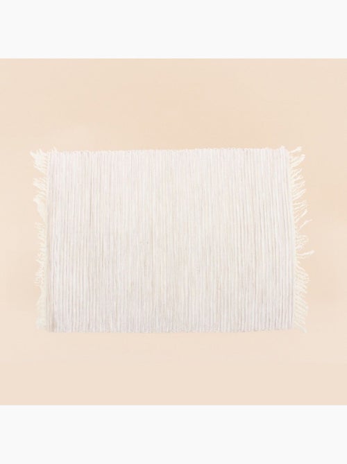Set de table tissu côtelé à franges 35x50cm - Kiabi