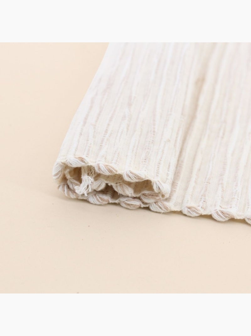 Set de table tissu côtelé à franges 35x50cm Beige - Kiabi