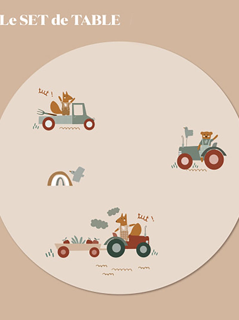 Set de table Tracteur Multicolore - Kiabi