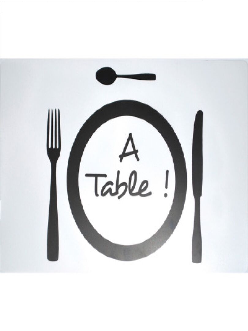Set de table transparent A table Blanc - Kiabi