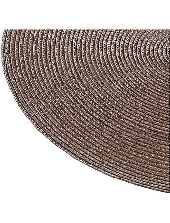 Set de table tresse rond taupe