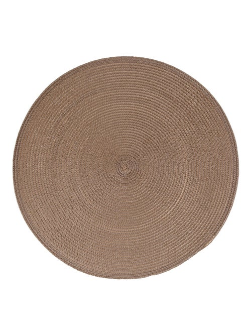 Set de table tresse rond taupe - Kiabi
