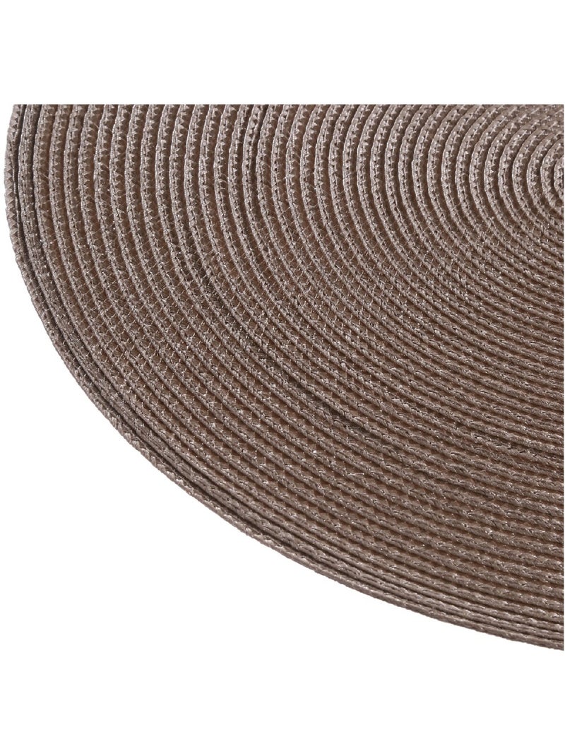 Set de table tresse rond taupe Taupe - Kiabi