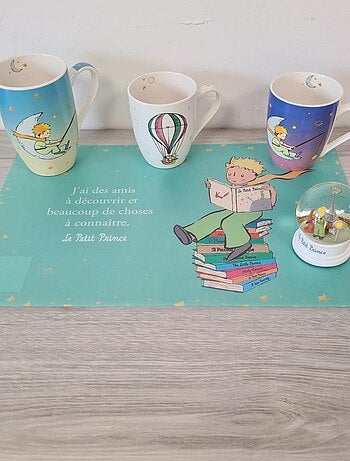 Set de table vert le petit prince de St Exupéry 43 cm