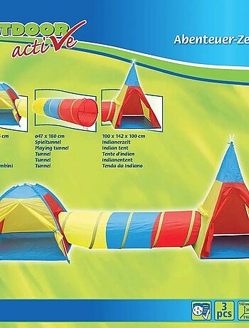 Set de tentes Aventure avec Tunnel