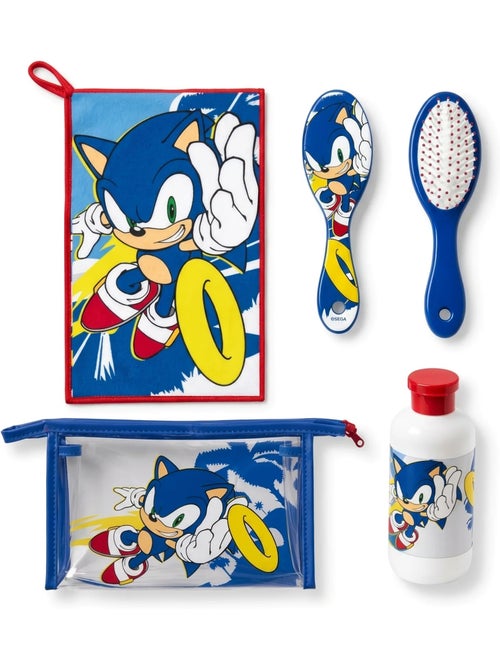 Set de toilette sonic sega trousse transparente et brosse - Kiabi Set de toilette sonic sega trousse transparente et brosse - Kiabi