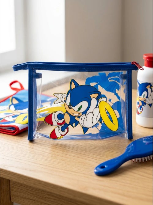 Set de toilette sonic sega trousse transparente et brosse - Kiabi Set de toilette sonic sega trousse transparente et brosse - Kiabi