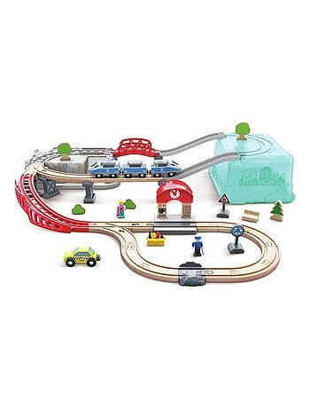 Set de train urbain dans boîte de rangement