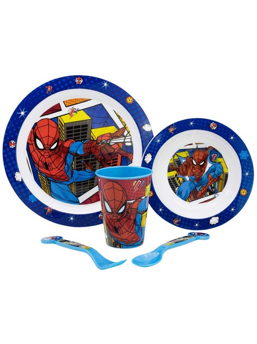 Set de vaisselle enfant réutilisable 'Spiderman' 5 pcs micro-ondes Stor - Kiabi