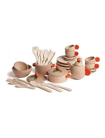Set de vaisselle naturel 36 pcs
