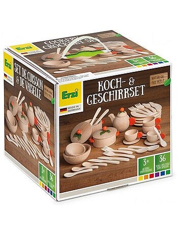 Set de vaisselle naturel 36 pcs