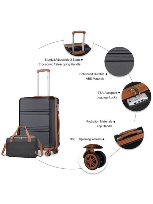 Set de valises - 25.5/40 cm abs 66 l tsa - kono - Kiabi