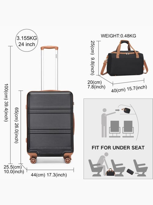 Set de valises - 25.5/40 cm abs 66 l tsa - kono - Kiabi