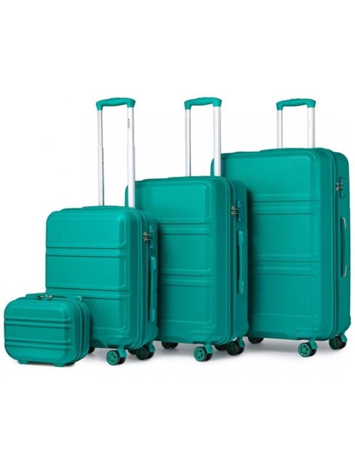 Set de valises - 28x21x15 cm rigide 4 roulettes serrure tsa - kono - Kiabi Set de valises - 28x21x15 cm rigide 4 roulettes serrure tsa - kono - Kiabi