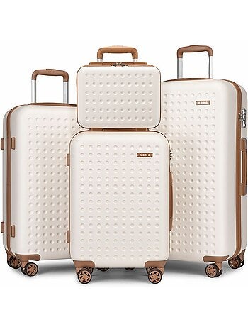 Set de valises - 31/55/65/75 cm abs+pc 4 roulettes serrure tsa - kono
