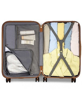 Set de valises - 31/55/65/75 cm abs+pc 4 roulettes serrure tsa - kono