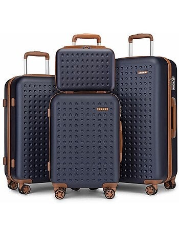 Set de valises - 31/55/65/75 cm abs+pc 4 roulettes serrure tsa - kono