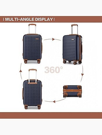 Set de valises - 31/55/65/75 cm abs+pc 4 roulettes serrure tsa - kono