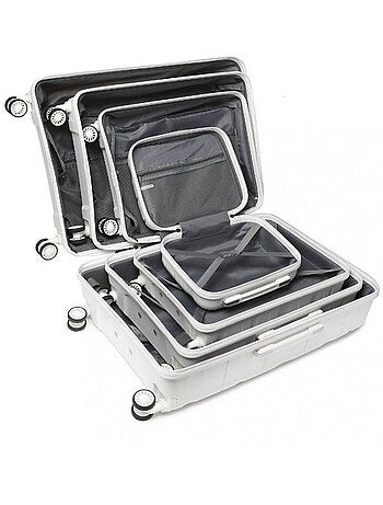 Set de valises - 34/55/66/76 cm rigide 100 l tsa - kono